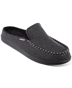 Isotoner Signature Grady Hood-back Moccasins Slippers Dark Charcoal Heather thumbnail 1