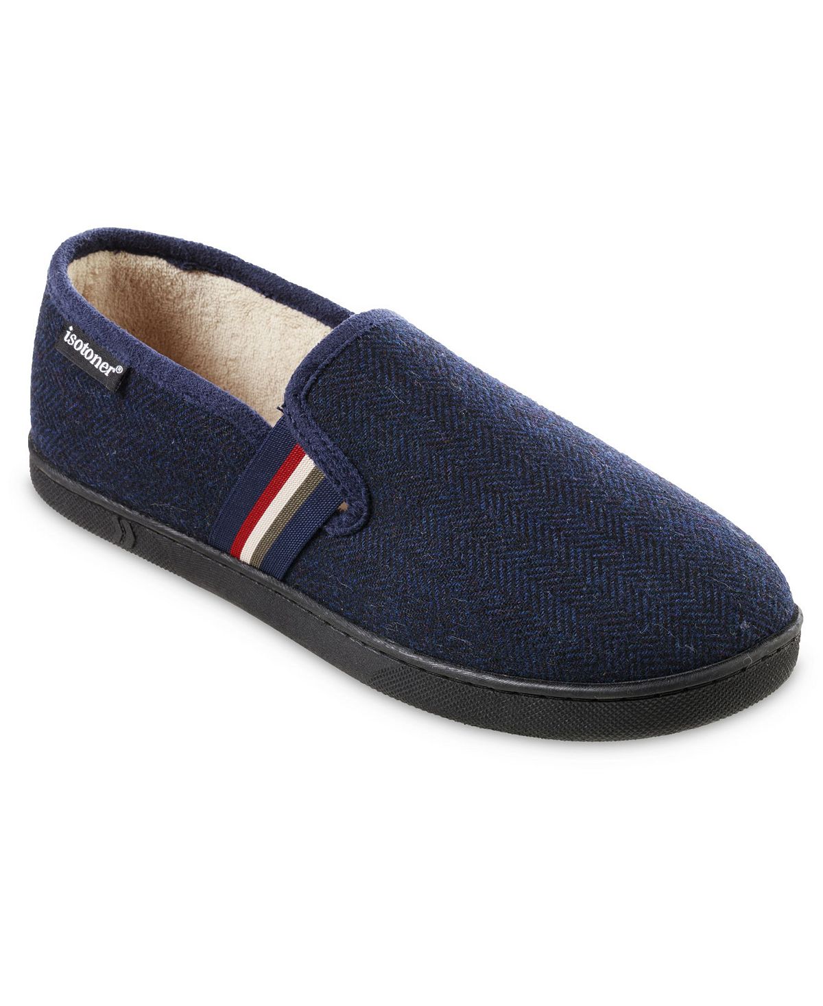 Isotoner Signature Maverick Closed Back Slipper Navy Blue
