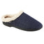 Isotoner Signature Memory Foam Glen Plaid Tanner Hoodback Slippers Navy