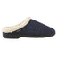Isotoner Signature Memory Foam Glen Plaid Tanner Hoodback Slippers Navy
