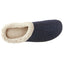Isotoner Signature Memory Foam Glen Plaid Tanner Hoodback Slippers Navy