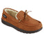 Isotoner Signature Memory Foam Microsuede Nigel Moccasin Slippers Cognac