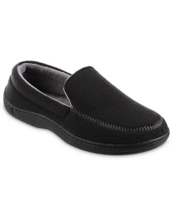 Isotoner Signature Roman Moccasin Eco Comfort Slipper Black thumbnail 1