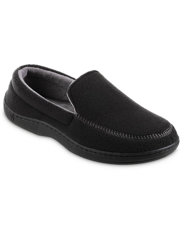 Isotoner Signature Roman Moccasin Eco Comfort Slipper Black