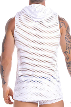 JOR 0826 White Stereo Hoodie Tank Top thumbnail 2