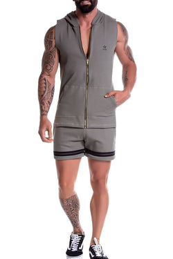 JOR Green Squash Sleeveless Zip-Hoodie thumbnail 4