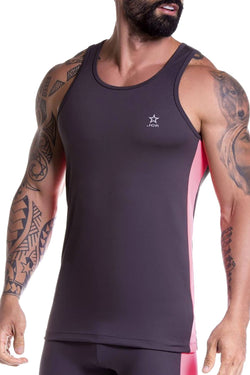 JOR Grey/Hot-Pink Runner Tank Top thumbnail 1