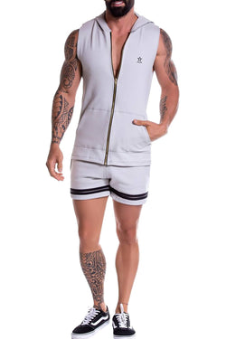 JOR Grey Squash Sleeveless Zip-Hoodie thumbnail 4