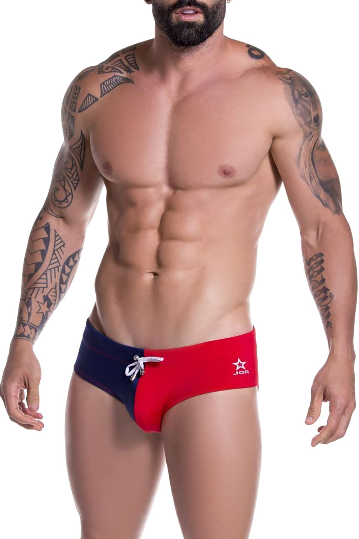 JOR Navy/Red Verona Swim Brief