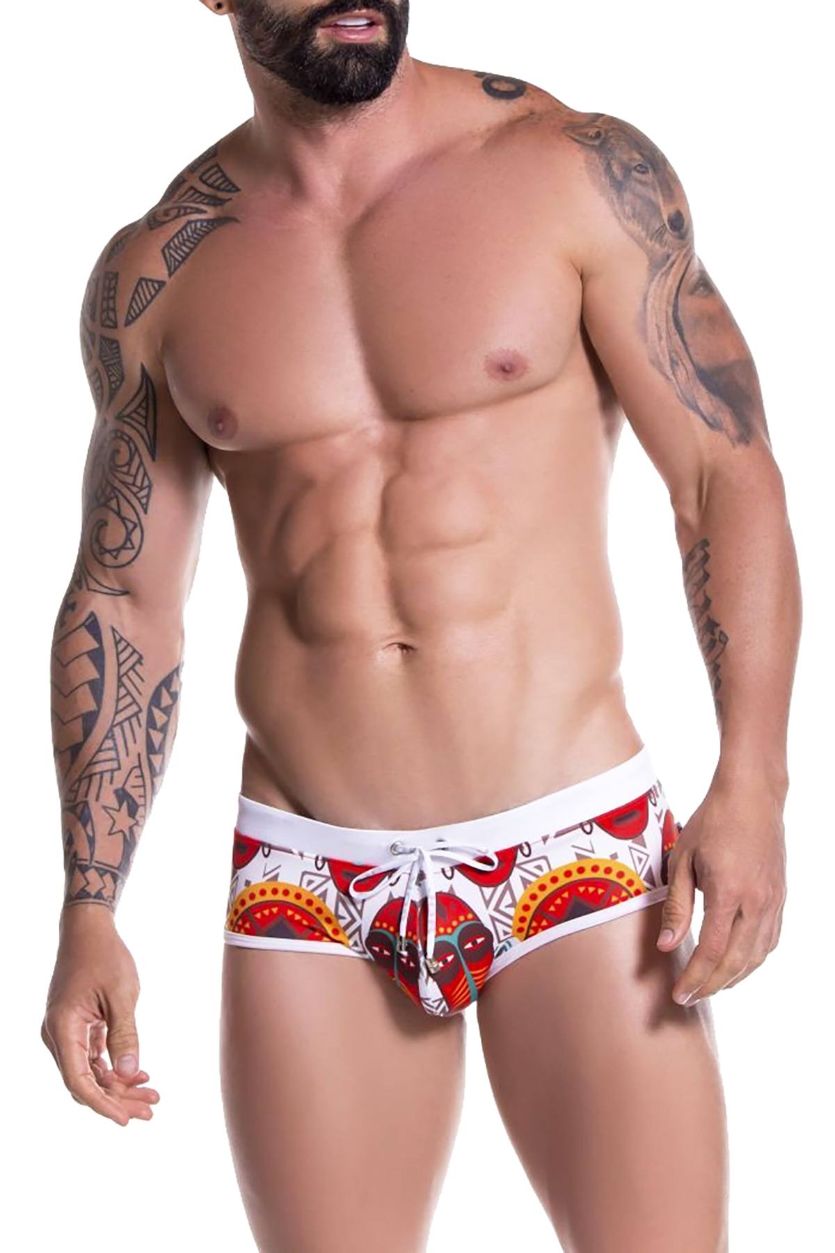 JOR Tribal-Mask Printed Swim Brief