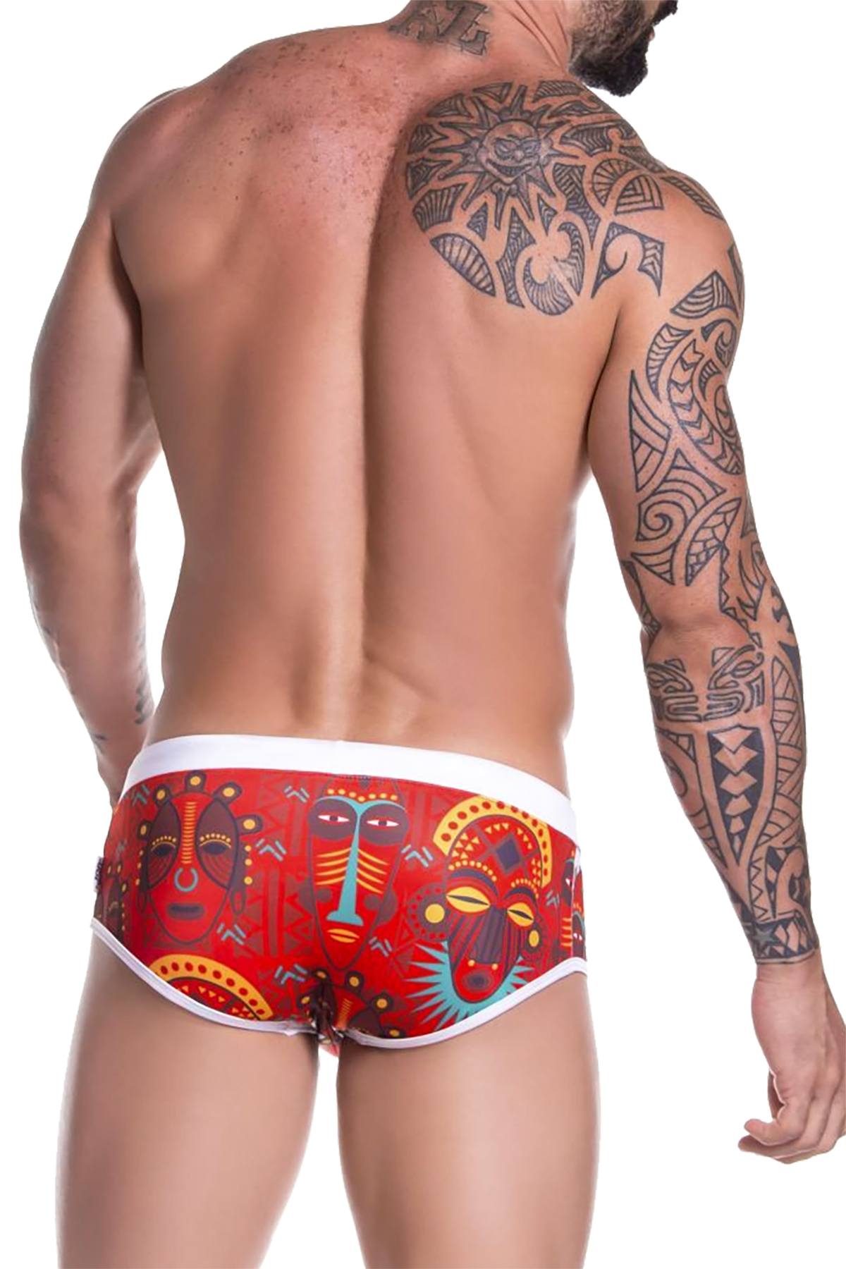 JOR Tribal-Mask Printed Swim Brief