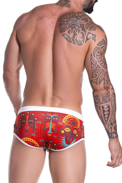 JOR Tribal-Mask Printed Swim Brief thumbnail 3