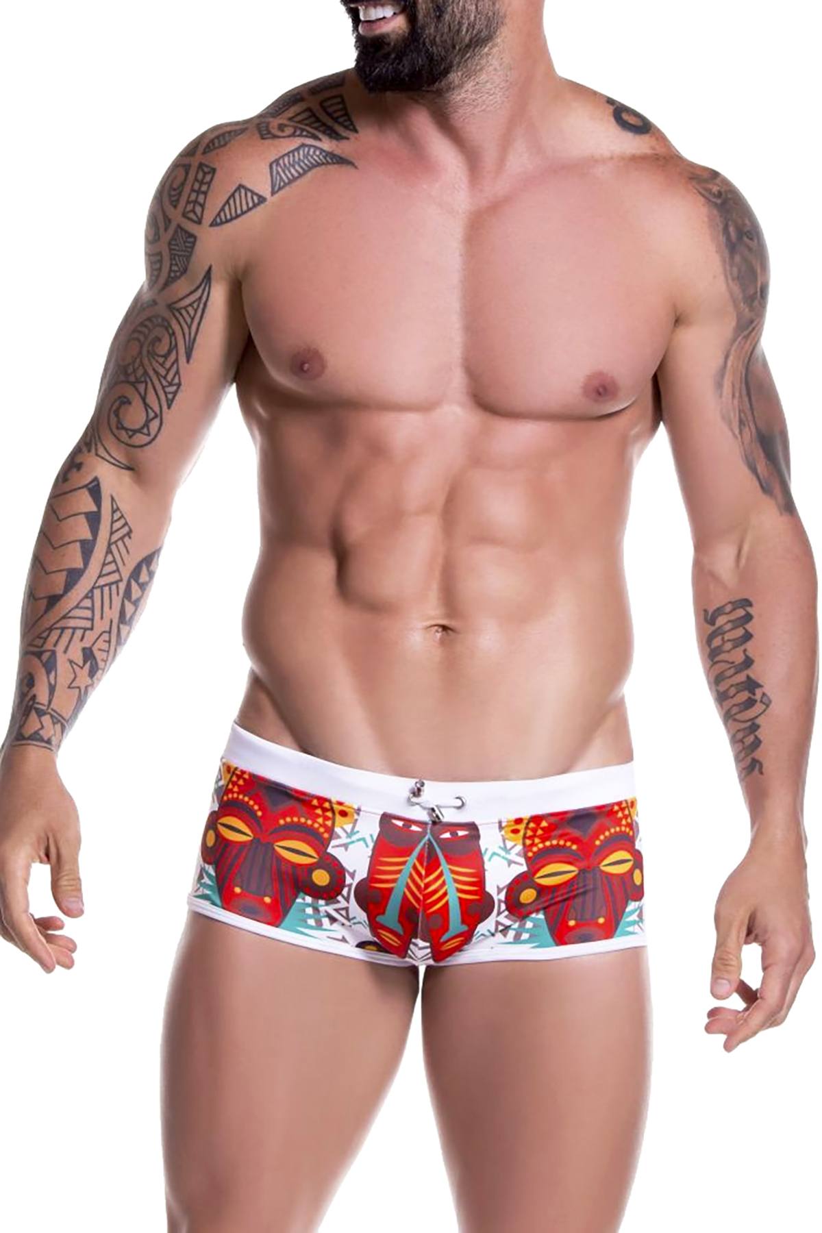 JOR Tribal-Mask Printed Swim Trunk