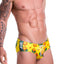 JOR Yellow Wild-Printed Swim Brief