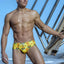 JOR Yellow Wild-Printed Swim Brief