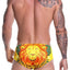 JOR Yellow Wild-Printed Swim Brief