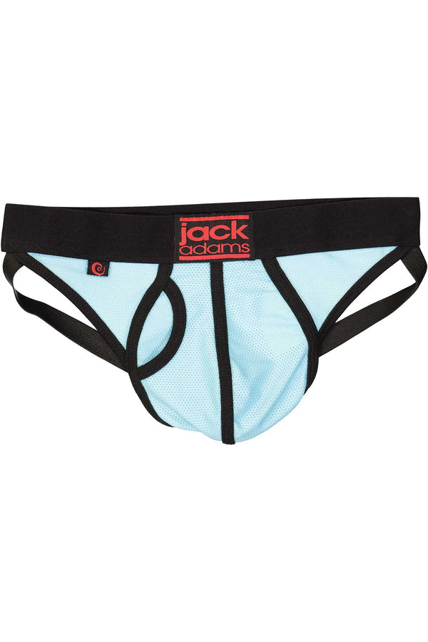 Jack Adams Aqua & Black Bodyflex Mesh Jockstrap