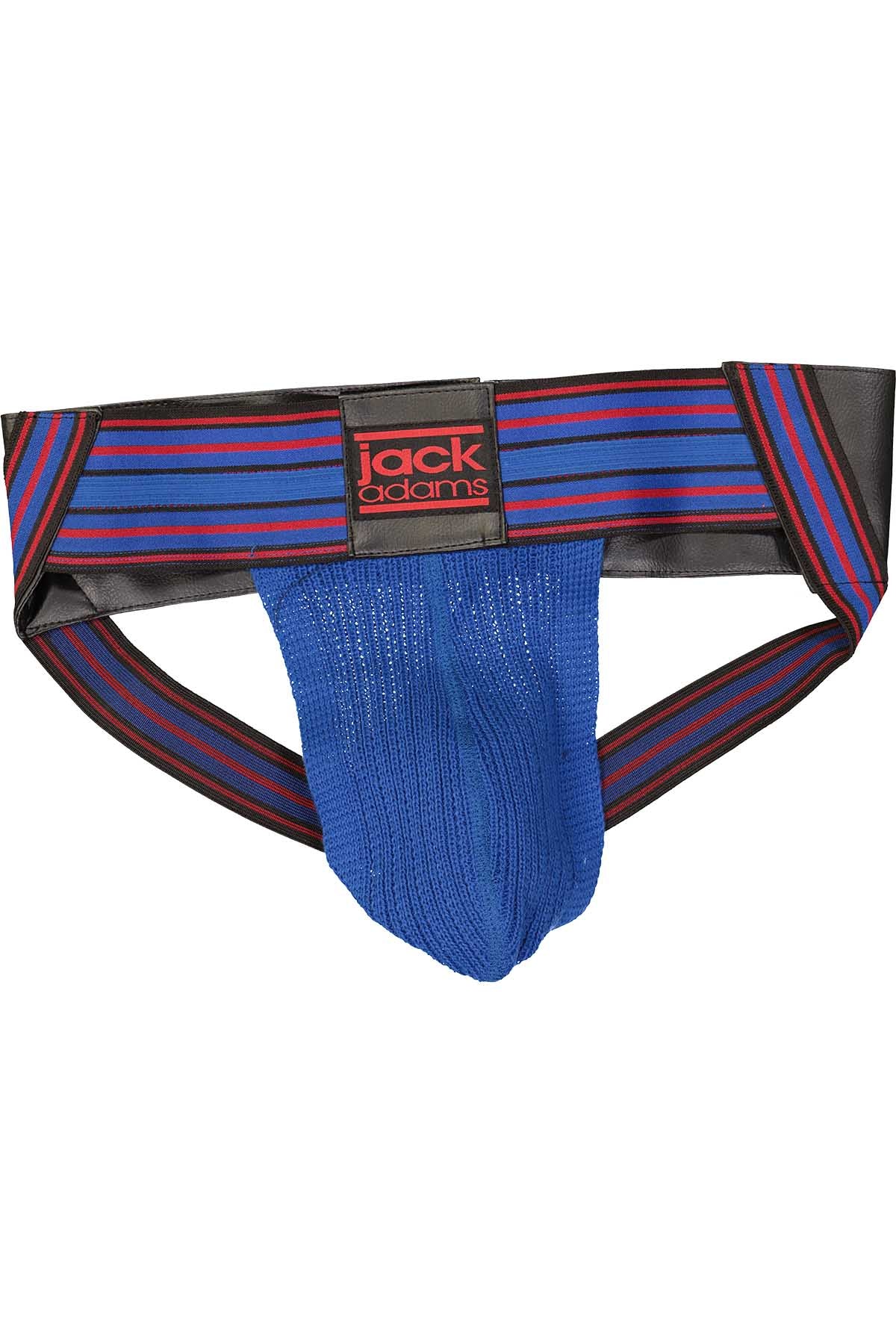 Jack Adams Blue & Black Tie-Back Jockstrap