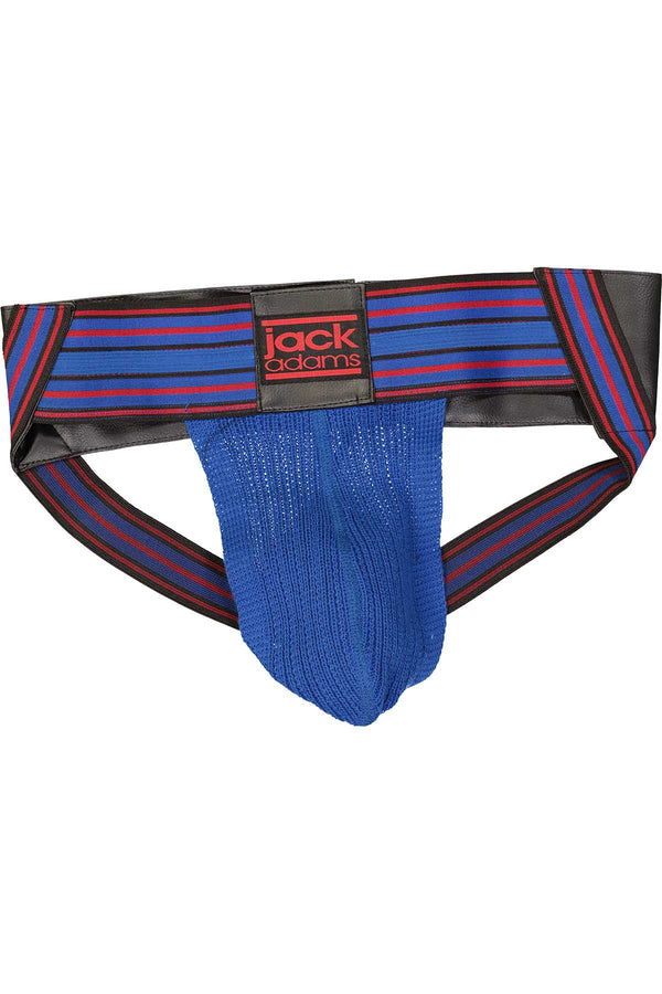 Jack Adams Blue & Black Tie-Back Jockstrap