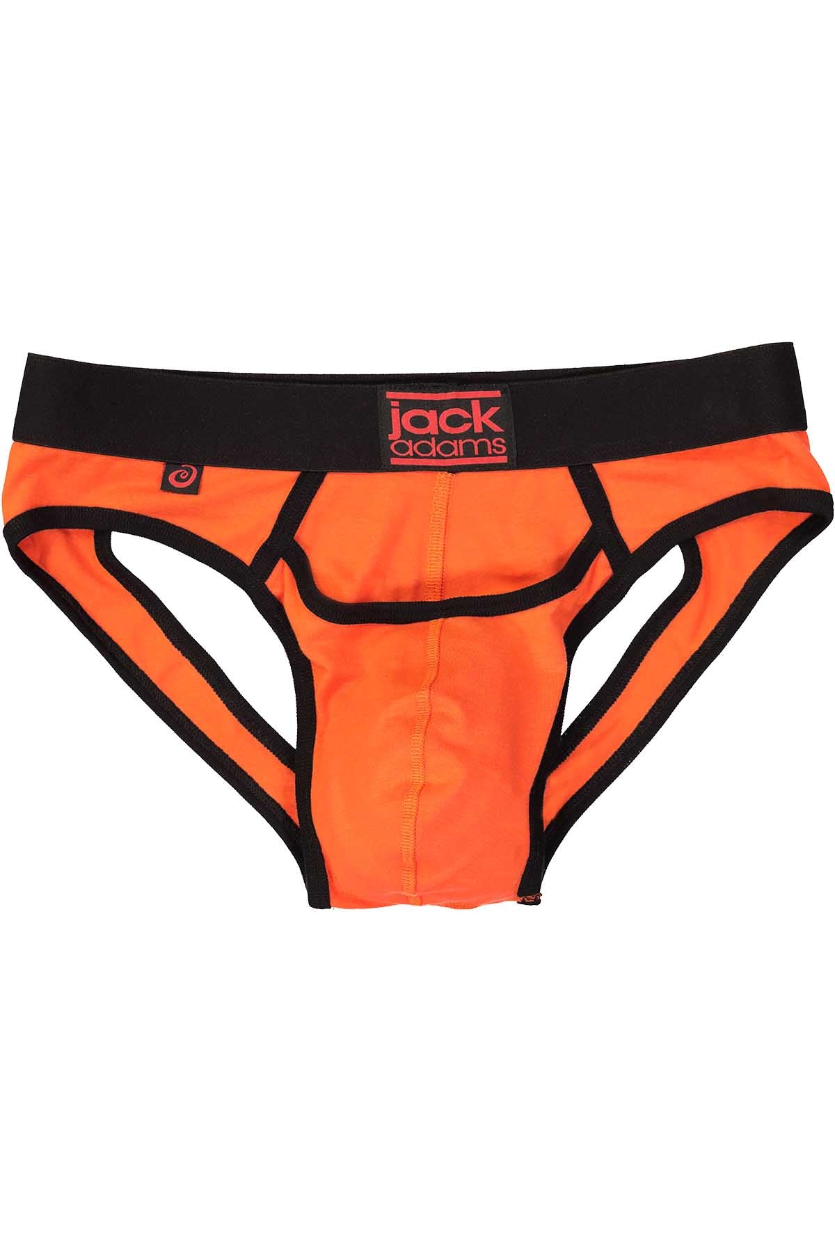 Jack Adams Orange & Black Army Fly Jock-Brief