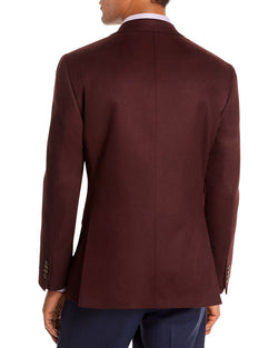 Jack Victor Cashmere Regular Fit Sport Coat Burgundy thumbnail 3