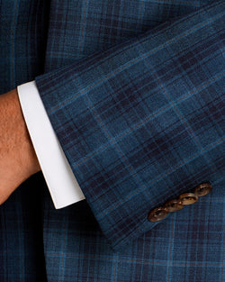Jack Victor Plaid Regular Fit Sport Coat Green/Navy thumbnail 2