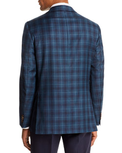 Jack Victor Plaid Regular Fit Sport Coat Green/Navy thumbnail 3