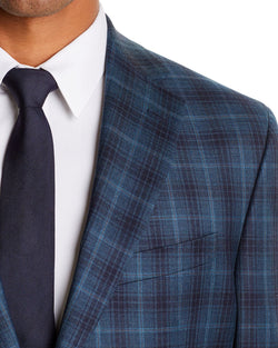 Jack Victor Plaid Regular Fit Sport Coat Green/Navy thumbnail 4
