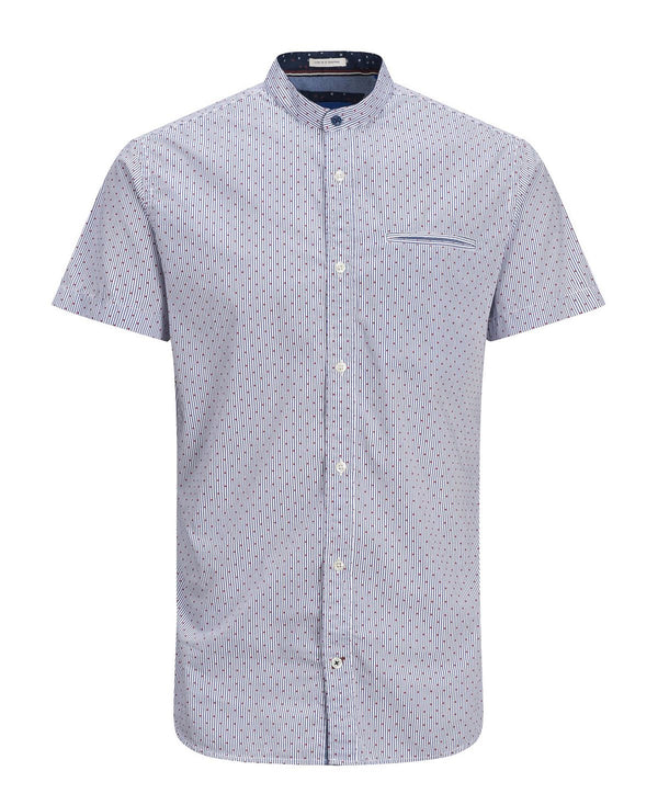Jack & Jones All Over Printed Short Sleeve Shirt Ensign Blue