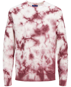 Jack & Jones Blurry Tie Dye Crewneck Sweatshirt Port Royale thumbnail 1