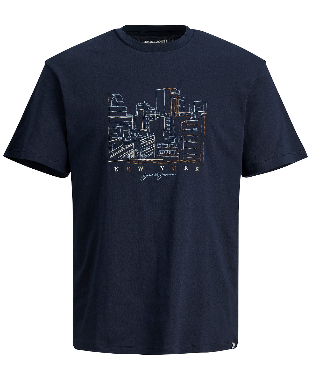 Jack & Jones Embroidered Nyc Cityscape T-shirt Navy Blazer