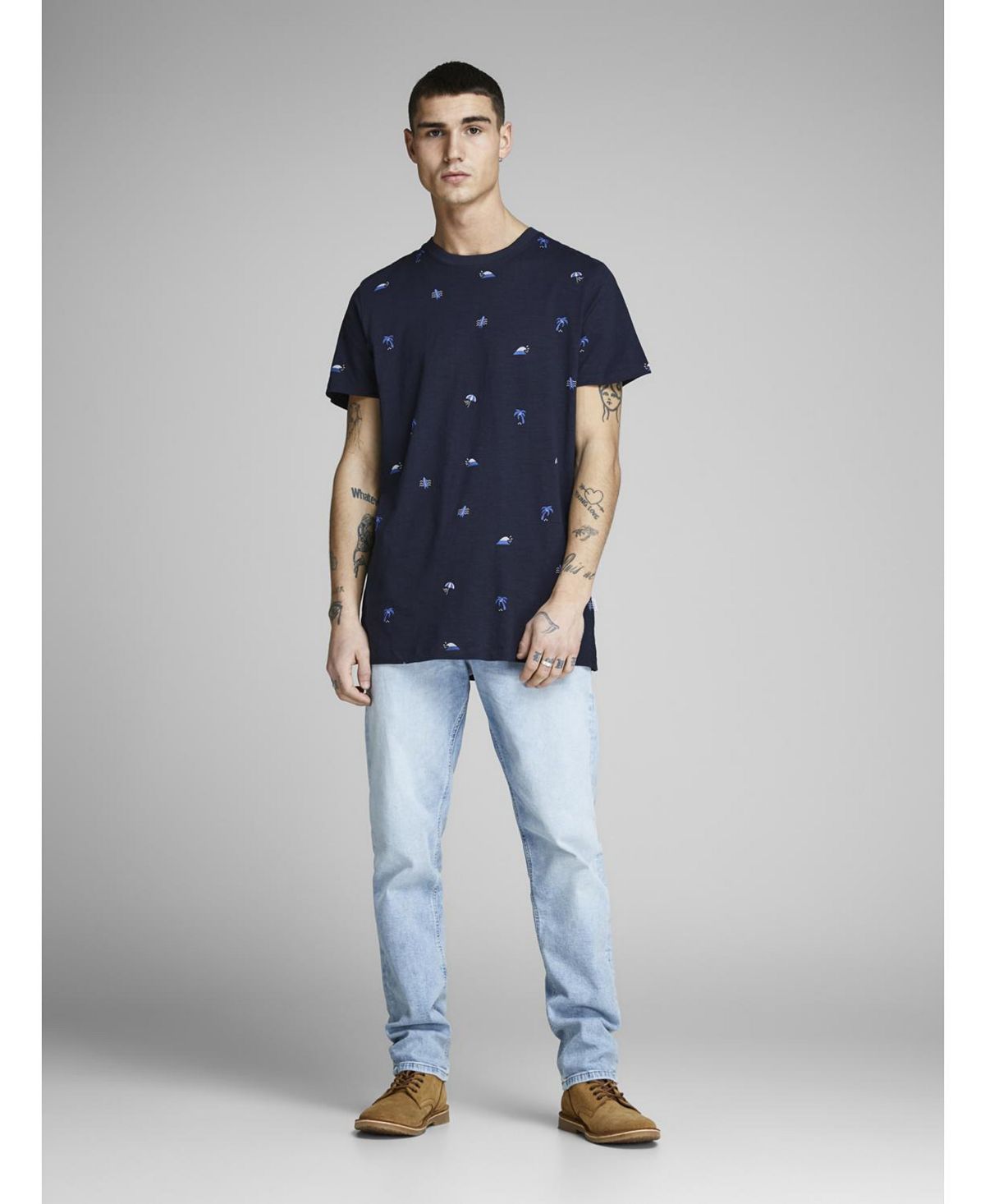 Jack & Jones Jack And Jones Summer Symbols T-shirt Total Eclipse