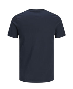 Jack & Jones Logo Tee Shirt Navy Blaze thumbnail 3