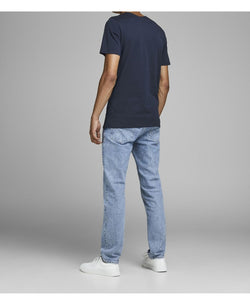 Jack & Jones Logo Tee Shirt Navy Blaze thumbnail 4