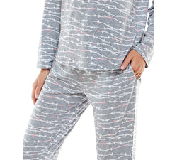 Jaclyn Intimates Super-soft Jogger Pants Pajama Set Star Garland Tradewinds thumbnail 3