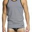 James Tudor Black Regal Striped Tank