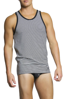 James Tudor Black Regal Striped Tank thumbnail 2