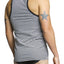 James Tudor Black Regal Striped Tank