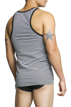 James Tudor Black Regal Striped Tank thumbnail 3