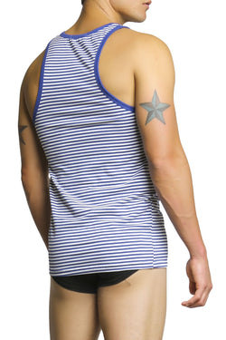 James Tudor Blue Regal Stripe Tank thumbnail 3