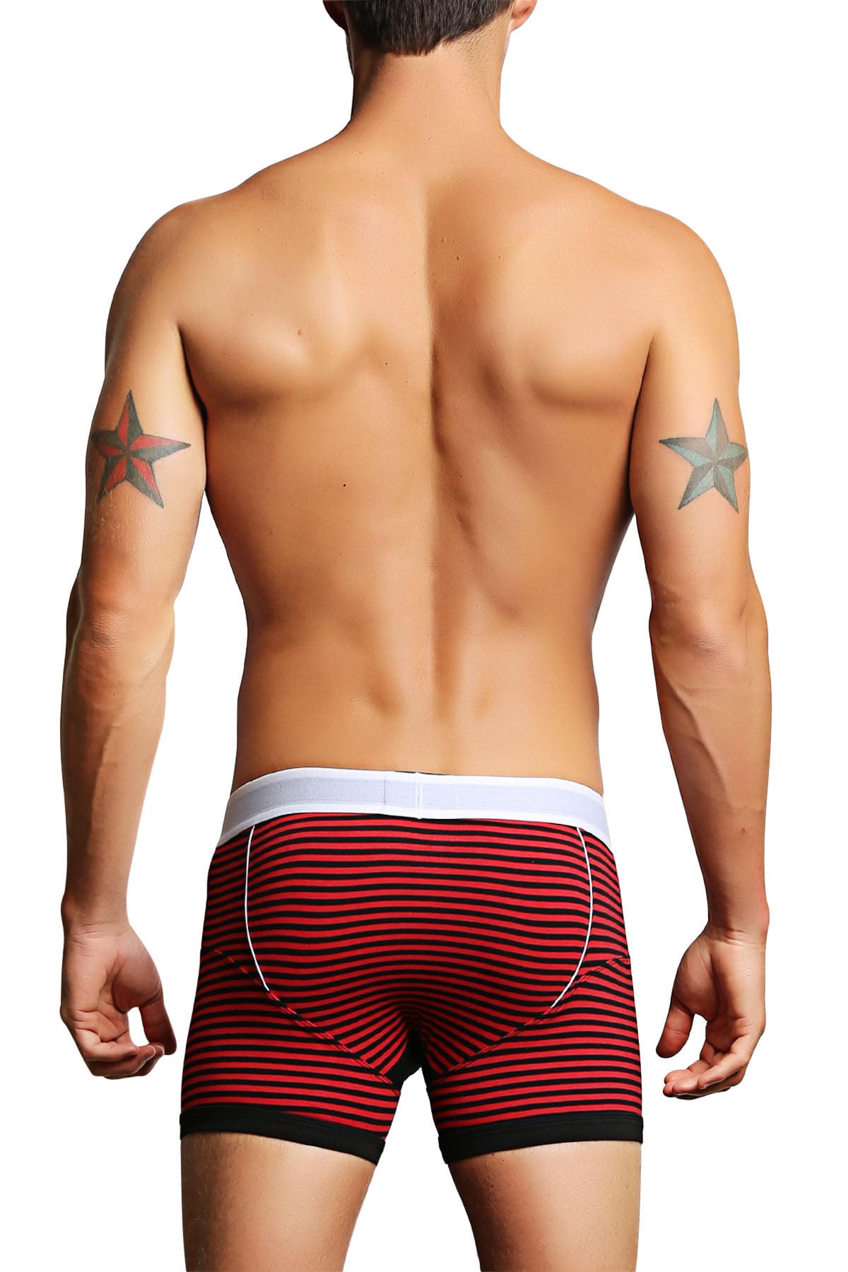 James Tudor Red Regal Stripe Boxer Brief