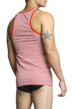 James Tudor Red Regal Striped Tank thumbnail 3