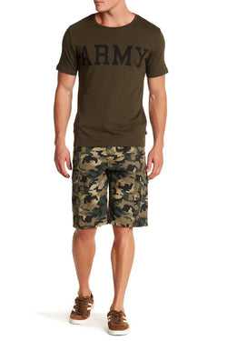 Jeffrey Banks Green Camo Cargo Short thumbnail 3