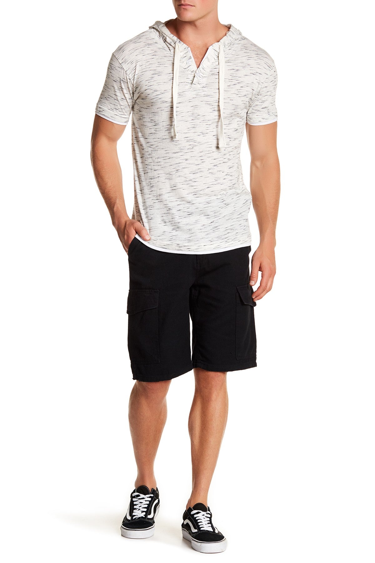 Jeffrey Banks Solid Black Cargo Short