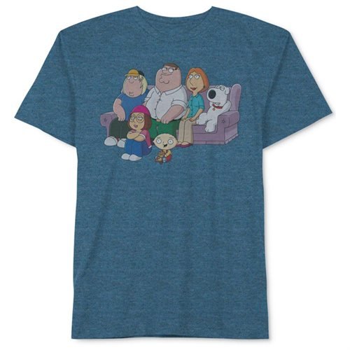Jem Mens Family Portrait Graphic T-Shirt Pacificblue