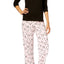 Jenni By Jennifer Moore Black/Pink Penguins Knit Top & Printed Pant Pajama Set
