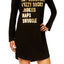 Jenni By Jennifer Moore Black Winter-List Graphic Sleepshirt And Socks Set