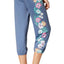 Jenni By Jennifer Moore Blue Heather Hawaiian Printed Cropped Jogger Pant