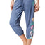 Jenni By Jennifer Moore Blue Heather Hawaiian Printed Cropped Jogger Pant