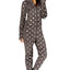 Jenni By Jennifer Moore Grey Foil-Dot Hooded/Footed Pajama Jumpsuit